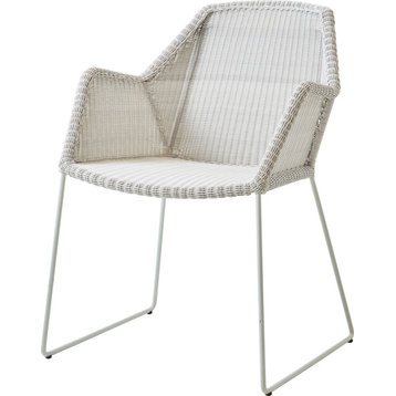 Breeze Chair with Cantilever Legs (Set of 2) - White Gray, Antique-Line Weave