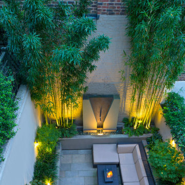 Belgravia Courtyard Garden Design: Water & Fire, Japanese Vibes & Temple Bamboo