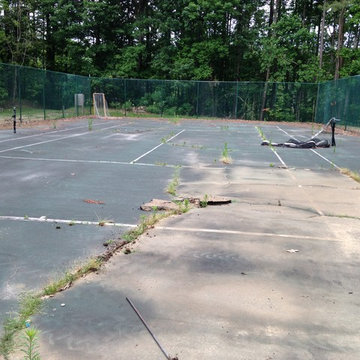 Tennis Court Refinishing Job