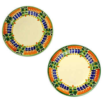 Acapulco Majolica Ceramic Dessert Plates, Set of 2