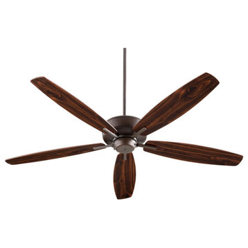 Breeze 60" Quorum Home Collection Ceiling Fan in Oiled Bronze