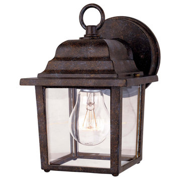 Exterior Collections 1-Light Outdoor Wall Lantern, Rustic Bronze