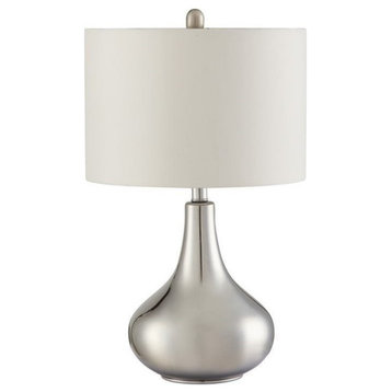 Coaster Contemporary Metal Teardrop Shape Table Lamp in Silver