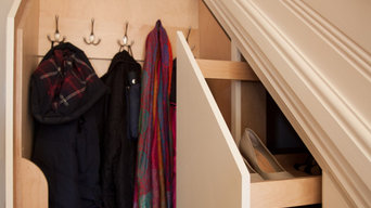 Understairs pull outs with coat rack
