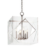 Hudson Valley Lighting - Travis, 20" Pendant, Polished Nickel Finish, Clear Acrylic - Bring the golden age of Hollywood into your design with the Travis 8-Light Pendant, which hangs from a polished nickel chain and features a transparent, cubic shade with diamond-shaped cutouts. The sharp design of the piece seamlessly blends modern and classical styles. The Travis pendant makes for a stunning addition to a dining room or foyer.