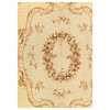 Beige Fine Hand Knotted Abusson Rug 8'11'' X 12'1''
