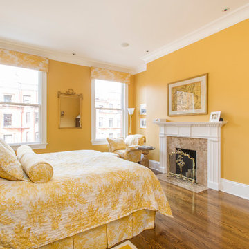 Warm and cheerful toile Master Bedroom