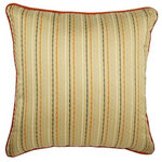 The HomeCentric - Orange Throw Pillow Cover, Embroidery Stripe 16"x16" Silk, Orange Spiced Ginger - Orange Spiced Ginger is an exclusive 100% handmade decorative pillow cover designed and created with intrinsic detailing. A perfect item to decorate your living room, bedroom, office, couch, chair, sofa or bed. The real color may not be the exactly same as showing in the pictures due to the color difference of monitors. This listing is for Single Pillow Cover only and does not include Pillow or Inserts.