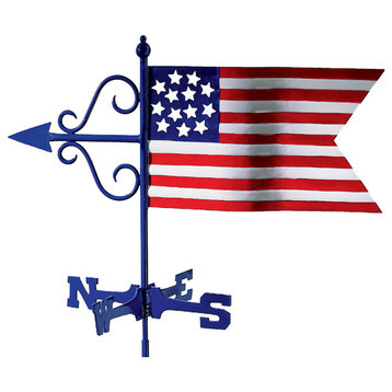 Americana Flag Weathervane, Roof Mount