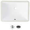 STYLISH 18" Rectangular Undermount Ceramic Ceramic Bathroom Sink With 2 Finishes