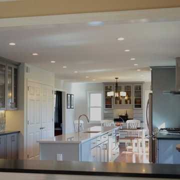 Two Tone Gray Kitchen in Oakton