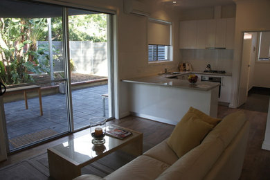 Small contemporary home design in Adelaide.