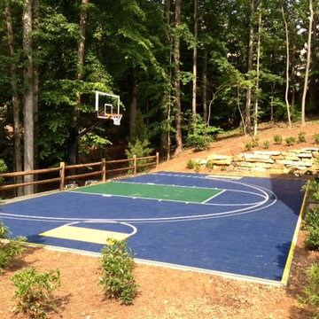 james w's Pro Dunk Diamond Basketball System on a 50x25 in marietta, GA
