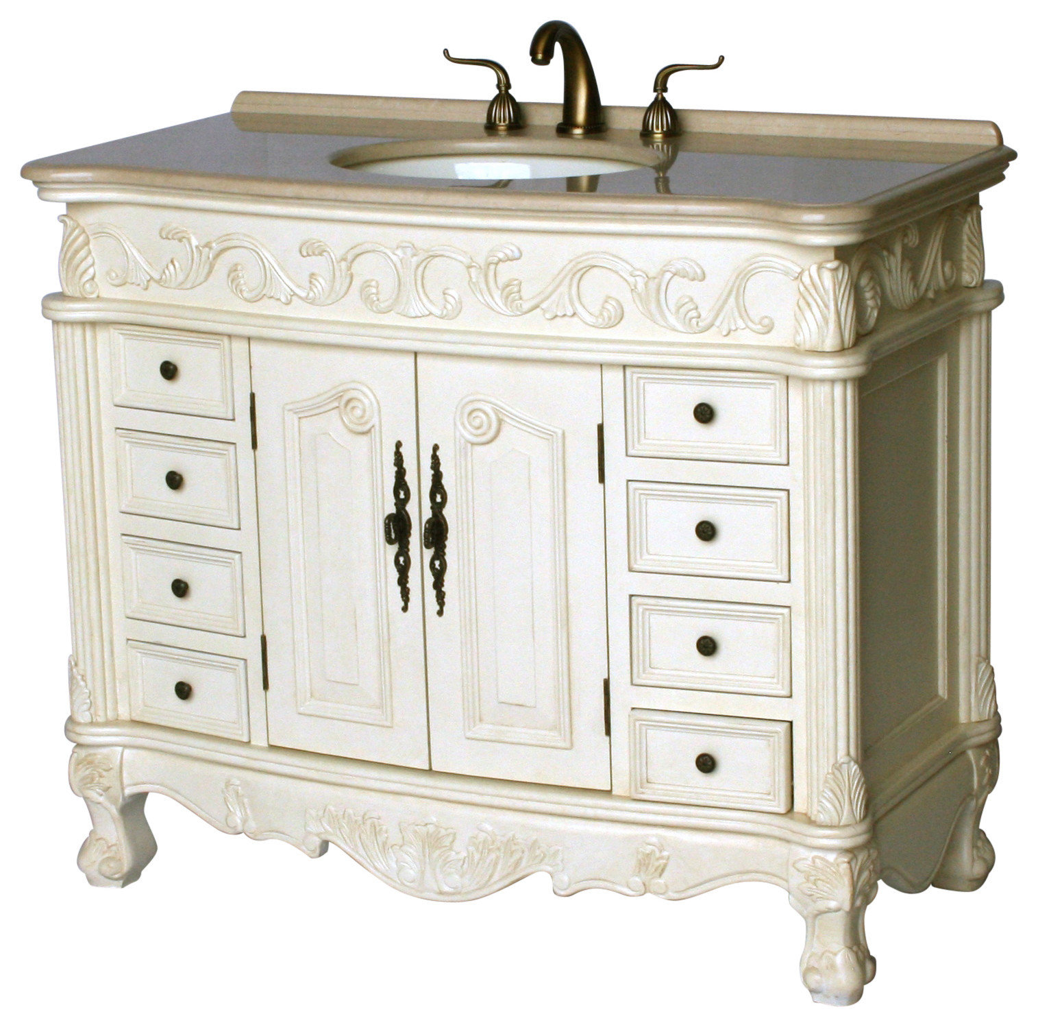 42" Antique Style Single Sink Bathroom Vanity Model 3169-42 261 ...
