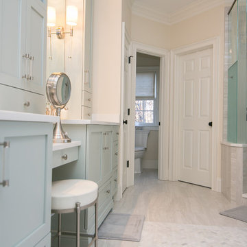 A serene spa masterbathroom