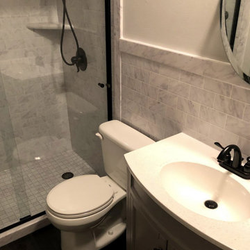 Shower Remodel with Wainscotting Added