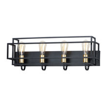 Ensuite black vanity light