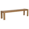 Moe's Home Collection Tempo 18" Contemporary Wood Outdoor Bench in Natural
