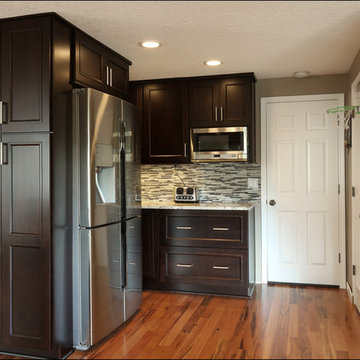 Kitchen & Media Wall Espresso Brown Cabinetry