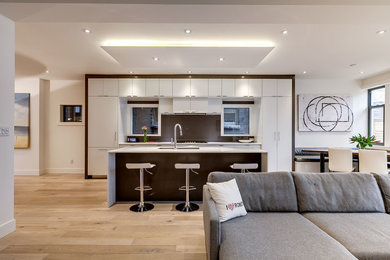 This is an example of a contemporary kitchen in Toronto.