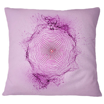Purple 3D Shape Splashes Abstract Throw Pillow, 16"x16"