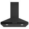 Winflo Convertible Wall-Mount Range Hood, Black, 30"