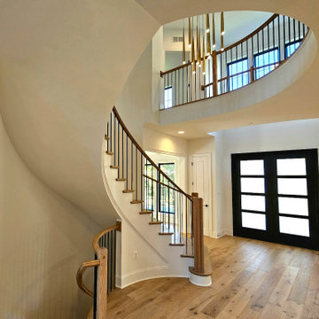 Project #110 | Beautiful Curved Staircase with Circular Balcony