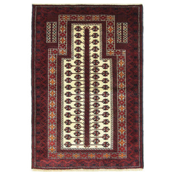 Persian Rug Baluch 5'0"x3'4" Hand Knotted