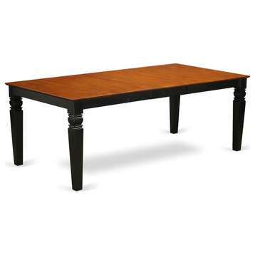 Dining Table With Wood Seat, Black & Cherry Finish (Only Tabletop Available)