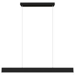 Eglo - Climene LED Linear Pendant Matte Black Matte Black - The Eglo Climene LED Linear light is sleek and sophisticated with its matte black finsh, illuminating the space with a single long rail powered with state of the art LED technology. The rest of the piece is kept simple, hung with cables from a matching rectangular canopy. Contemporary in both style and application, the minimalism aesthetic paired with energy efficiency creates a truly modern lighting option