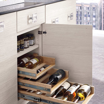 Schrock Cabinets: Base Cabinet with Can and Wine Bottle Pullouts