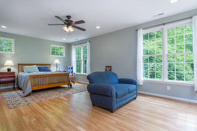 Inspiration for a transitional bedroom remodel in Raleigh
