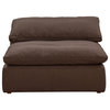 Sunset Trading Puff 5-Piece L-Shape Fabric Slipcover Sectional in Brown