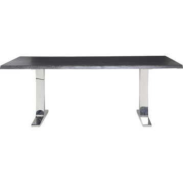 Toulouse Dining Table - Oxidized Gray, Silver, Small