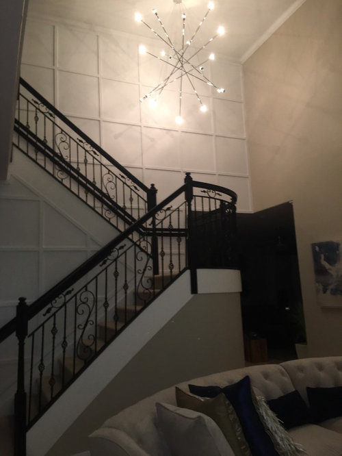 before & after- staircase wall