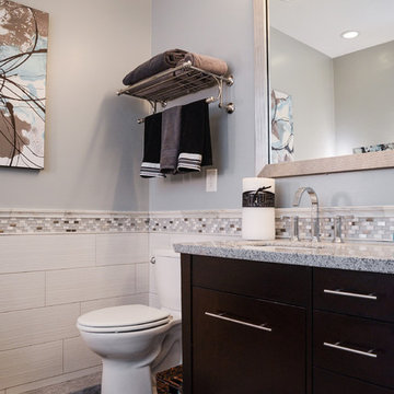 White and Black Bathroom