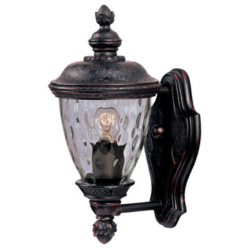Maxim 3495 Carriage House 12" 1 Light Wall Sconce - Oriental Bronze / Water