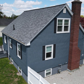 CertainTeed Cedar Impressions Sawmill Vinyl Siding Pacific Blue, Fall River, MA