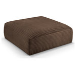 Meridian Furniture - Shaggy Upholstered Ottoman, Brown, Corduroy Performance Fabric - Indulge in the allure of the Brown Corduroy Performance Fabric Shaggy Ottoman by Meridian Furniture. Its captivating design and luxurious Brown Corduroy Performance Fabric elevate any space with effortless elegance. Crafted with precision and durability in mind, this stunning piece becomes the focal point of gatherings, fostering moments of connection and warmth. Embrace sophistication and style with the Shaggy Ottoman, a testament to exquisite taste and timeless beauty.