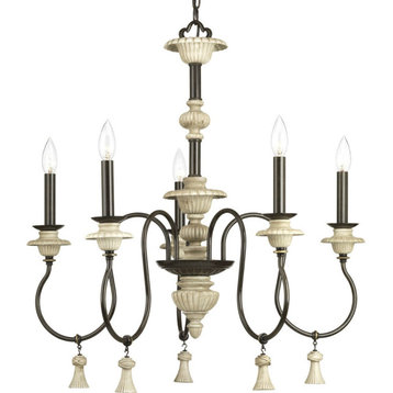 Progress Lighting P400068 Bergamo 5 Light 26"W Taper Candle - Forged Bronze