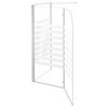 vidaXL Bathtub Shower Door Folding Bathtub Door Tub Enclosure Tempered Glass