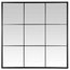 EMDE Black 9-Pane Mirror