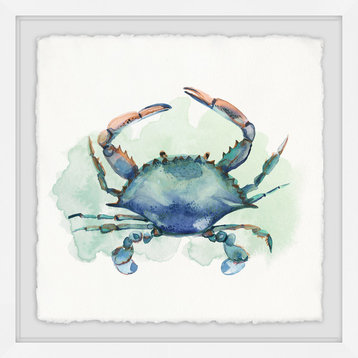 "Notre Bon Crabe Celeste" Framed Painting Print, 18"x18"