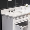 Derby White Bathroom Vanity, Pure White, 72" Wide, No Mirror, No Faucet