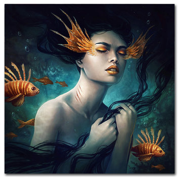 JoJoesArt 'Mermaid' Canvas Art, 14x14