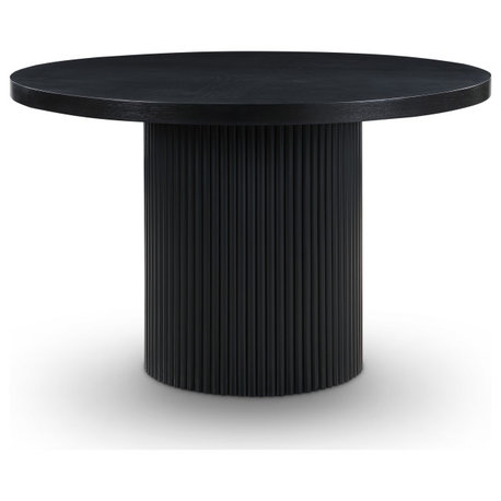 Belinda Beech Wood Dining Table, Black, 48" W x 48" D x 31" H