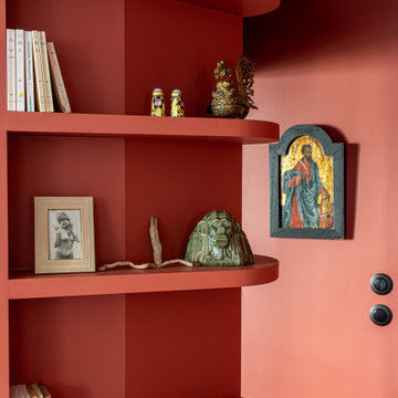 Réinventer un appartement de 47m² par la courbe et les couleurs