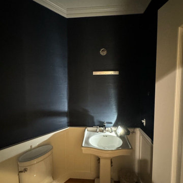 Powder room wallpaper installation Carlsbad