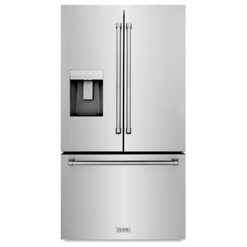 ZLINE 36" Standard Depth Refrigerator, Stainless With Water Dispenser RSM-W-36