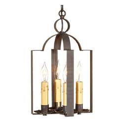 Handcrafted In USA - Colonial Pendant 4 Candle Tin Light Ceiling Lamp - Pendant Lighting